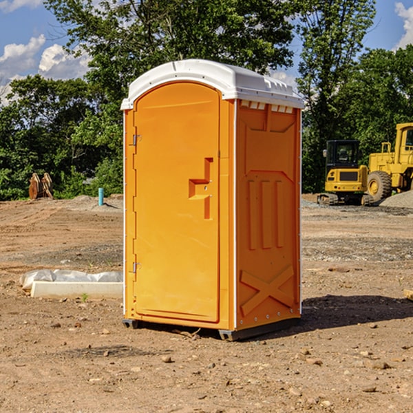 how often are the portable restrooms cleaned and serviced during a rental period in Fairmont